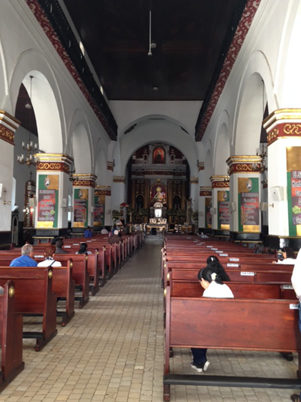 Inside of a Church in Colombia