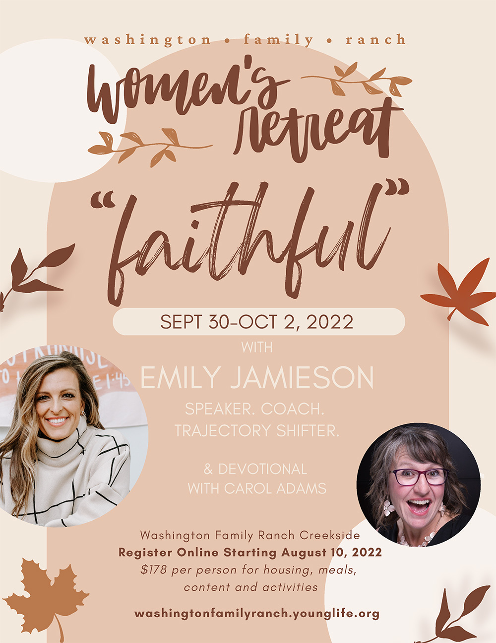 2022 Women's Retreat flyer | September 30 to October 2
